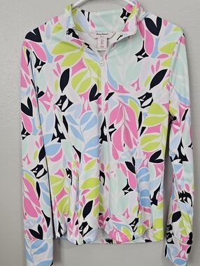 Tommy Bahama Golf Pastel Floral Print Jacket - Mint, Pink, Blue